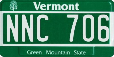 VT license plate NNC706
