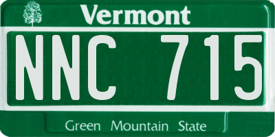 VT license plate NNC715