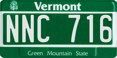 VT license plate NNC716