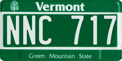 VT license plate NNC717