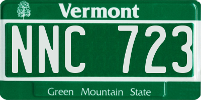 VT license plate NNC723