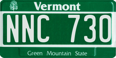 VT license plate NNC730