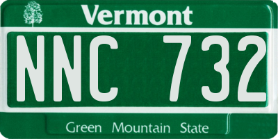 VT license plate NNC732