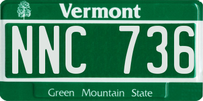 VT license plate NNC736