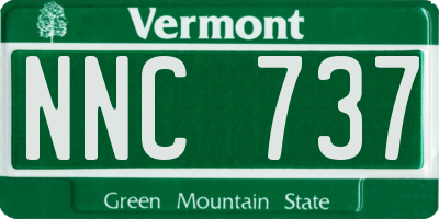 VT license plate NNC737