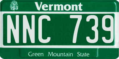 VT license plate NNC739