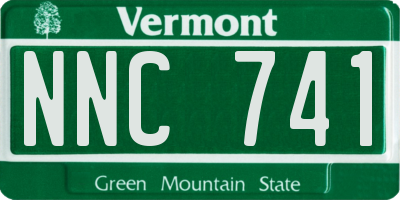 VT license plate NNC741