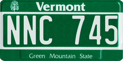 VT license plate NNC745