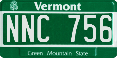 VT license plate NNC756