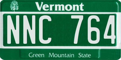 VT license plate NNC764