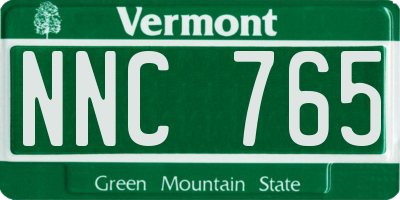 VT license plate NNC765
