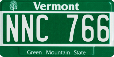 VT license plate NNC766