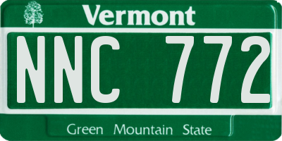 VT license plate NNC772