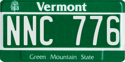 VT license plate NNC776