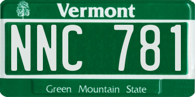 VT license plate NNC781