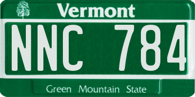 VT license plate NNC784