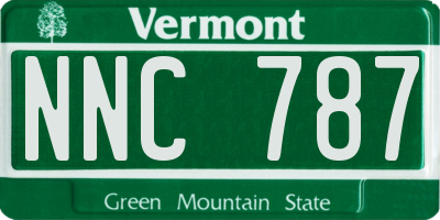 VT license plate NNC787