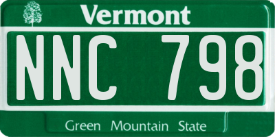 VT license plate NNC798