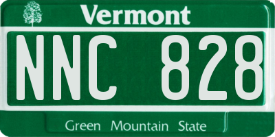 VT license plate NNC828
