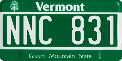 VT license plate NNC831