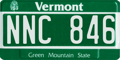 VT license plate NNC846