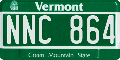 VT license plate NNC864