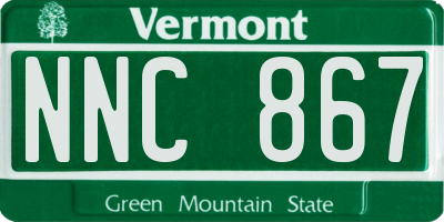VT license plate NNC867