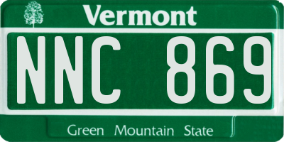VT license plate NNC869