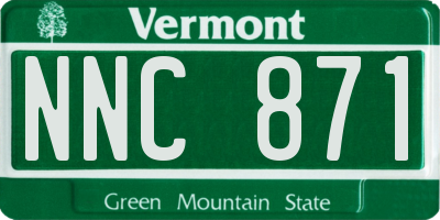 VT license plate NNC871