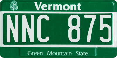 VT license plate NNC875