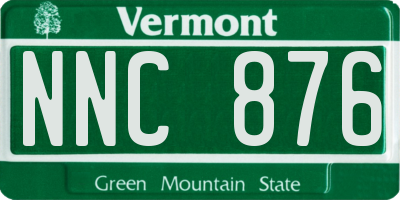 VT license plate NNC876