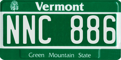 VT license plate NNC886