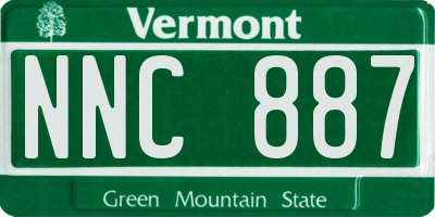 VT license plate NNC887
