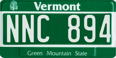VT license plate NNC894