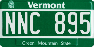 VT license plate NNC895