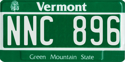 VT license plate NNC896