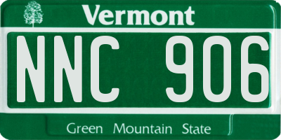 VT license plate NNC906