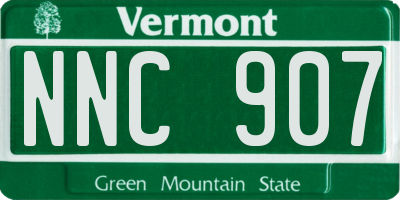 VT license plate NNC907