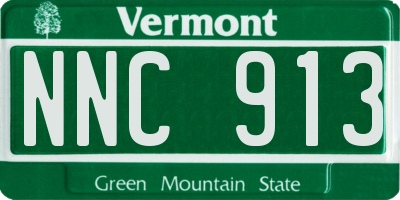 VT license plate NNC913