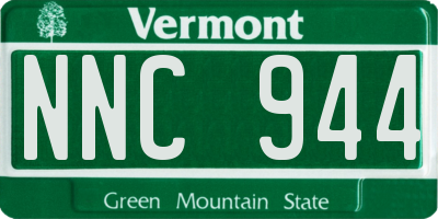 VT license plate NNC944