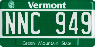 VT license plate NNC949