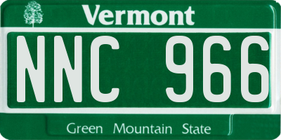 VT license plate NNC966