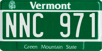 VT license plate NNC971