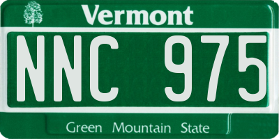 VT license plate NNC975