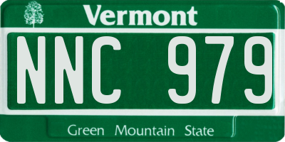 VT license plate NNC979