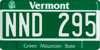 VT license plate NND295