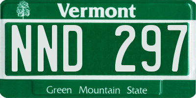 VT license plate NND297