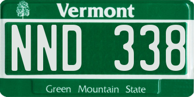 VT license plate NND338