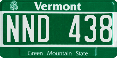 VT license plate NND438