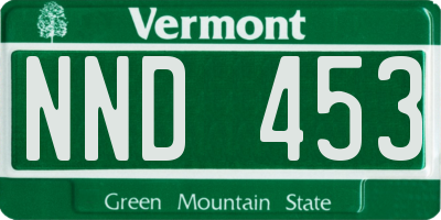 VT license plate NND453